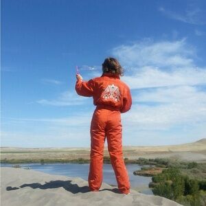 1990s Fera Aztec Eagle Ski Suit Women One Piece Snowsuit - Petite 10